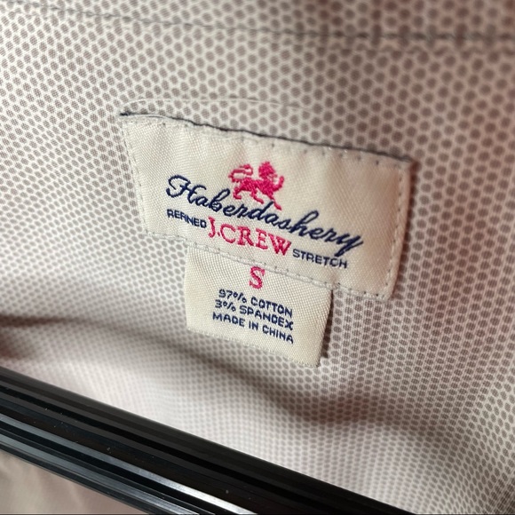 J Crew Haberdashery Stretch Polka Dot Button Up Shirt - Picture 3 of 5